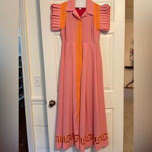 Elegant Pink and Orange Dress